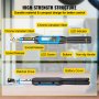 VEVOR Digital Torque Wrench, 3/8" Drive Electronic Torque Wrench, Torque Wrench Kit 3.1-62.7 ft-lbs Torque Range Accurate to ±2%, Adjustable Torque Wrench w/ LED Display and Buzzer, Socket Set & Case