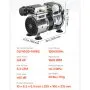 VEVOR Pond Aerator, 550W Power, 5.2CFM for Up to 3 Acre 50' Lake, Pond Aeration Kit Includes 3/4 HP Compressor & Timer & Valves, Air Compressor for Deep Water Oxygen Circulation, for Pond, Lake