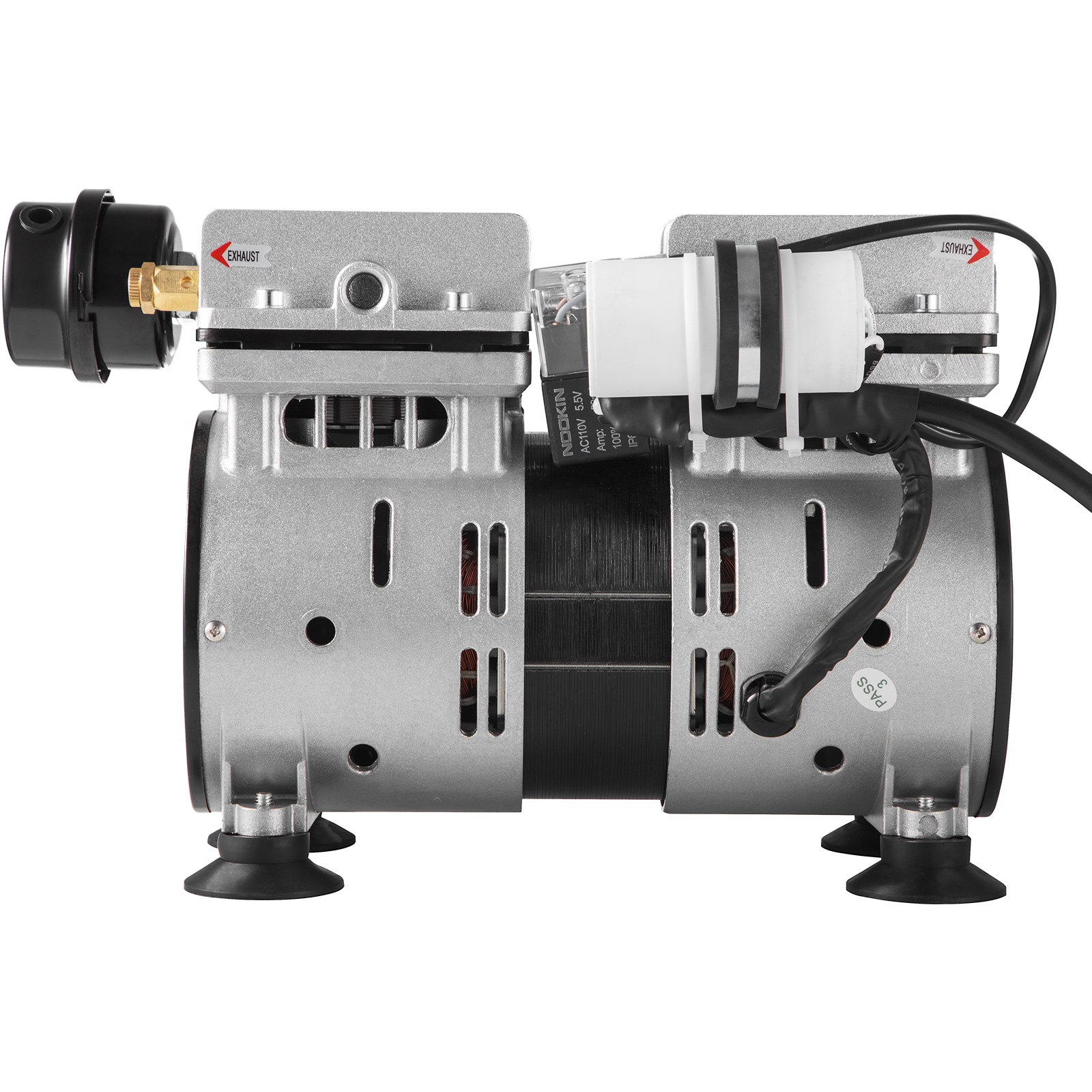 VEVOR Pond Aerator, 550W Power, 5.2CFM for Up to 3 Acre 50' Lake, Pond Aeration Kit Includes 3/4 HP Compressor & Timer & Valves, Air Compressor for Deep Water Oxygen Circulation, for Pond, Lake
