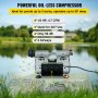 VEVOR Pond Aerator, for Up to 3 Acres, Pond Aeration System with 1/2 HP 4.7 CFM Compressor, 100' x 3/8" Weighted Tubing, and 10" Membrane Diffuser, for Deep Water Subsurface Aeration of Ponds & Lakes