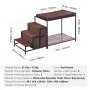 VEVOR Pet Bunk Bed with Stairs, Dog/Cat Window Perch with Storage, Multi-Level Bed Window Perch Dog Bedside Sleeper Couch, Pet Seat Platform for Medium Size Pet, Indoor Use (Dark Brown)