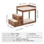 VEVOR Pet Bunk Bed with Stairs, Dog/Cat Window Perch for High Beds and Couches, Medium Multi-Level 3 Step Dog Seat Platform Sleeper Couch, Practical for Modern Homes (Rustic Brown)