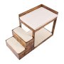 VEVOR Pet Bunk Bed with Stairs, Dog/Cat Window Perch for High Beds and Couches, Medium Multi-Level 3 Step Dog Seat Platform Sleeper Couch, Practical for Modern Homes (Rustic Brown)