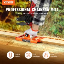 VEVOR Chainsaw Mill, Vertical Lumber Cutting Guide with 2"-6" Cutting Width, Cast Iron Portable Timber Chainsaw Attachment, Lightweight Wood Timber Milling Attachment for Builders and Woodworkers