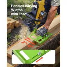 VEVOR Chainsaw Mill, Adjustable 5-15 cm Width, Vertical Lumber Cutting Guide, Portable Timber Chainsaw Attachment, Heavy Duty Cast Iron Sawmill Tool Cutting Supplies for Builders Woodworkers