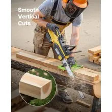 VEVOR Chainsaw Mill, Adjustable 5-15 cm Width, Vertical Lumber Cutting Guide, Portable Timber Chainsaw Attachment, Heavy Duty Cast Iron Sawmill Tool Cutting Supplies for Builders Woodworkers