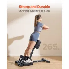 VEVOR Sissy Squat Machine, Multi-Function Deep Sissy Squat Bench for Leg Muscle Training, Easy Setup & Foldable Core Waistline & Glute Workout Equipment, Leg Exercise Machine for Home Gym, Black