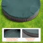 VEVOR Sandbox with Cover, 72 x 41.5 x 9.1 in Oval Sand Box, HDPE Sand Pit with 4 Corner Seating and Bottom Liner, Kids Sandbox for Outdoor Backyard, Beach, Park, Gift for Boys Girls Ages 3-12, Brown