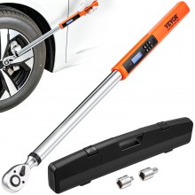 VEVOR Digital Torque Wrench, 1/2" Drive Electronic Torque Wrench, Torque Wrench Kit 25-250ft.lb/34-340n.m Torque Range Accurate to ±2%, 3-Mode Adjustable Torque Wrench Set with LED Buzzer Calibration
