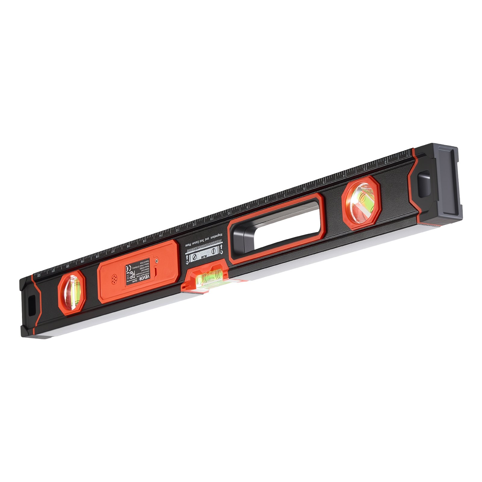 VEVOR Digital Level, 600 mm, Magnetic Electronic Level with LED Backlit Display, 360° Electronic Leveler Tool with 0°/45°/90° Bubble Vials, IP54 Rating for Construction Carpentry Home Renovation