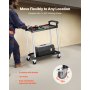 VEVOR Heavy Duty Utility Cart 300 lbs Capacity 2-tier Service Cart with Wheels