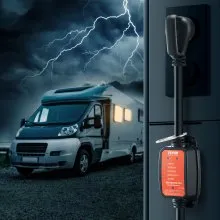VEVOR RV Surge Protector, 30 Amp, 2700 Joules RV Voltage Protector Monitor Circuit Analyzer Power Guard, with Surge Protection Waterproof Cover Anti-Theft Lock for RV Camper Trailer, ETL Certified