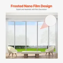 VEVOR Frosted Window Privacy Film Tint Non Adhesive Static Cling Glass Stickers