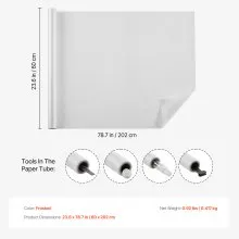 VEVOR Frosted Window Privacy Film Tint Non Adhesive Static Cling Glass Stickers
