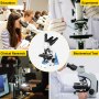 Vevor Trinocular Compound Microscope Compound Light Microscope 40x-1000x W/ Led