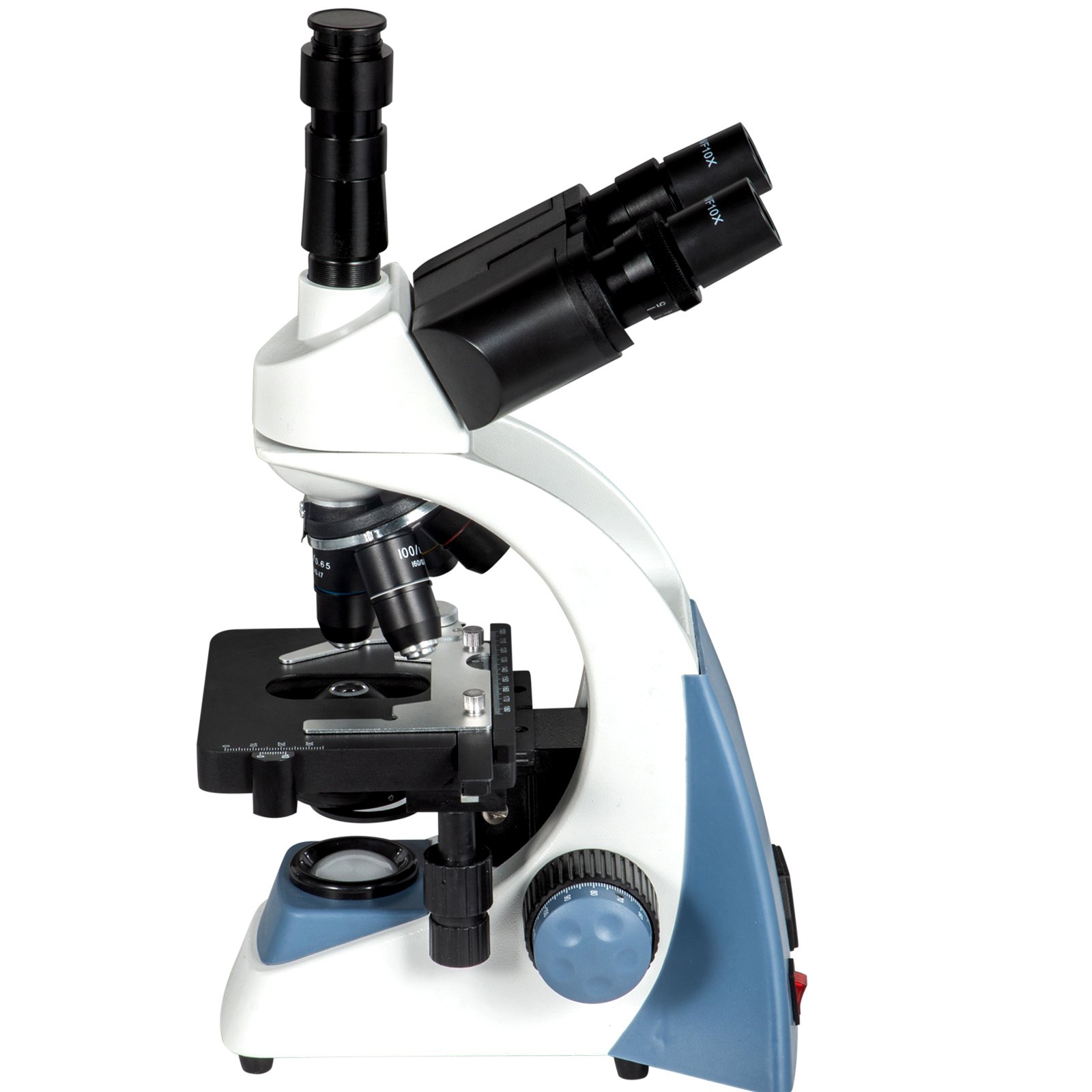 Vevor Trinocular Compound Microscope Compound Light Microscope 40x-2500x W/ Led