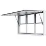 VEVOR Concession Window 60"x36", Aluminum Alloy Food Truck Service Window with Vertical Lifting Windows & Awning Door & Drag Hook, Up to 85 Degrees Serving Window for Food Trucks Concession Trailers