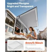 60x36in Concession Stand Serving Window Food Truck Service Awning Aluminum Alloy