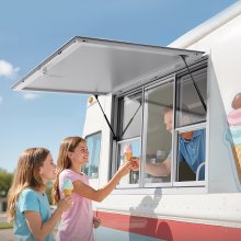 60x36in Concession Stand Serving Window Food Truck Service Awning Aluminum Alloy