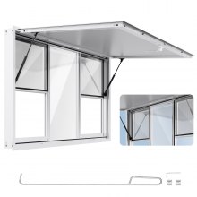 60x36in Concession Stand Serving Window Food Truck Service Awning Aluminum Alloy