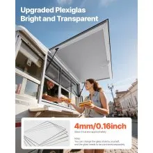 60x36in Concession Stand Serving Window Food Truck Service Awning Aluminum Alloy