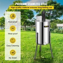 VEVOR 3 Frame Electric Honey Extractor Separator Stainless Steel Bee Extractor Stainless Steel Honeycomb Spinner Crank Beekeeping Extraction Apiary Centrifuge Equipment