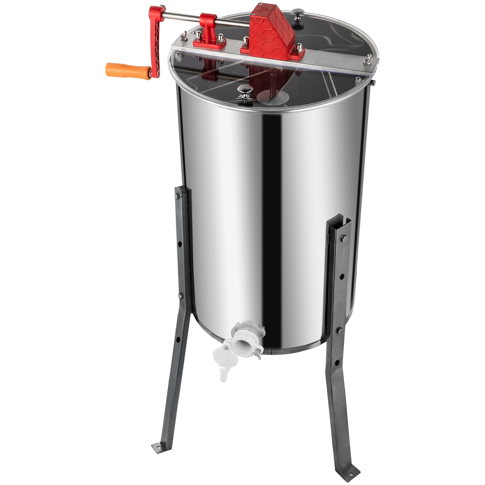 VEVOR 3 Frame Manual Honey Extractor Separator Stainless Steel Bee Extractor Stainless Steel Honeycomb Spinner Crank. Beekeeping Extraction Apiary Centrifuge Equipment