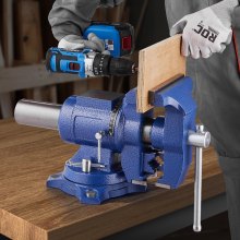 VEVOR 165 mm Multi-Purpose Bench Vise Heavy Duty Ductile Iron 360° Swivel Base