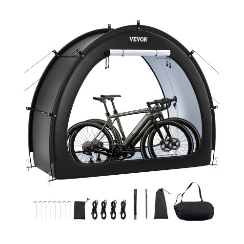 VEVOR Outdoor Bike Storage Tent Fan-Shaped Waterproof Bike Tent for 1 to 2 Bikes
