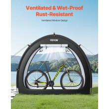 Outdoor Bike Storage Tent Fan-Shaped Waterproof Bike Tent for 1 to 2 Bikes