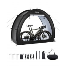 VEVOR Outdoor Bike Storage Tent Fan-Shaped Waterproof Bike Tent for 1 to 2 Bikes