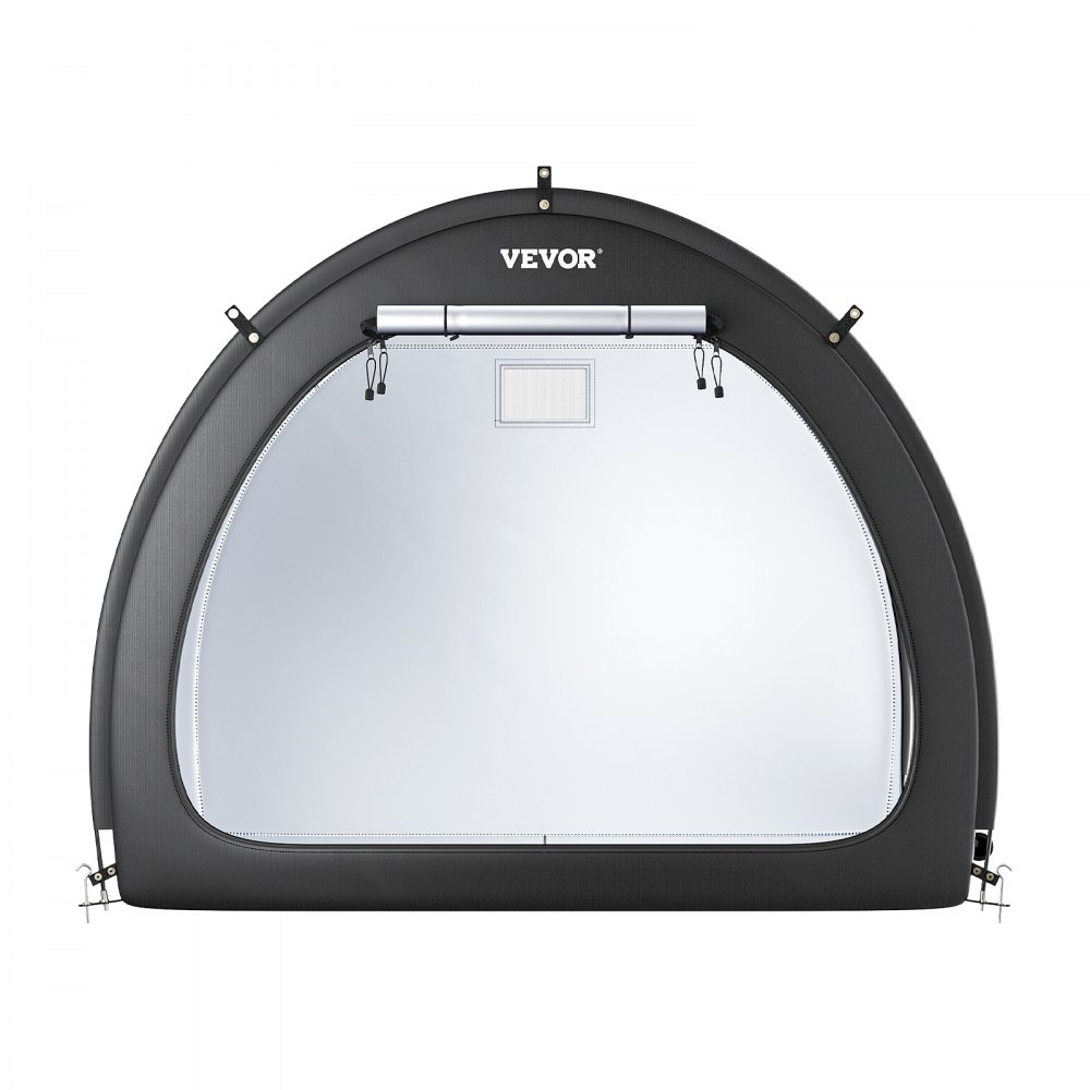 VEVOR Bike Storage Tent, 4 to 5 Bikes, Outdoor Spacious Bike Storage Tent with Ventilated Window, Waterproof Fan-Shaped Bike Tent with High Strength Fiberglass & Double Door, Fit for Bicycle