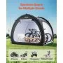 VEVOR Bike Storage Tent, 4 to 5 Bikes, Outdoor Spacious Bike Storage Tent with Ventilated Window, Waterproof Fan-Shaped Bike Tent with High Strength Fiberglass & Double Door, Fit for Bicycle