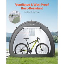 Outdoor Bike Storage Tent Fan-Shaped Dual-Door Bike Tent for 4 to 5 Bikes