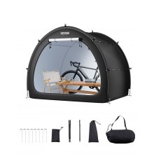 Outdoor Bike Storage Tent Fan-Shaped Waterproof Bike Tent for 4 to 5 Bikes