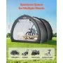 VEVOR Bike Storage Tent, 5+ Bikes, Outdoor Spacious Bike Storage Tent with Ventilated Window, Waterproof Fan-Shaped Bike Tent with High Strength Fiberglass & Dual Zippers, Fit for Bicycle