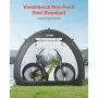 VEVOR Bike Storage Tent, 5+ Bikes, Outdoor Spacious Bike Storage Tent with Ventilated Window, Waterproof Fan-Shaped Bike Tent with High Strength Fiberglass & Dual Zippers, Fit for Bicycle