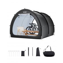 VEVOR Outdoor Bike Storage Tent Fan-Shaped Waterproof Bike Tent for 5+ Bikes