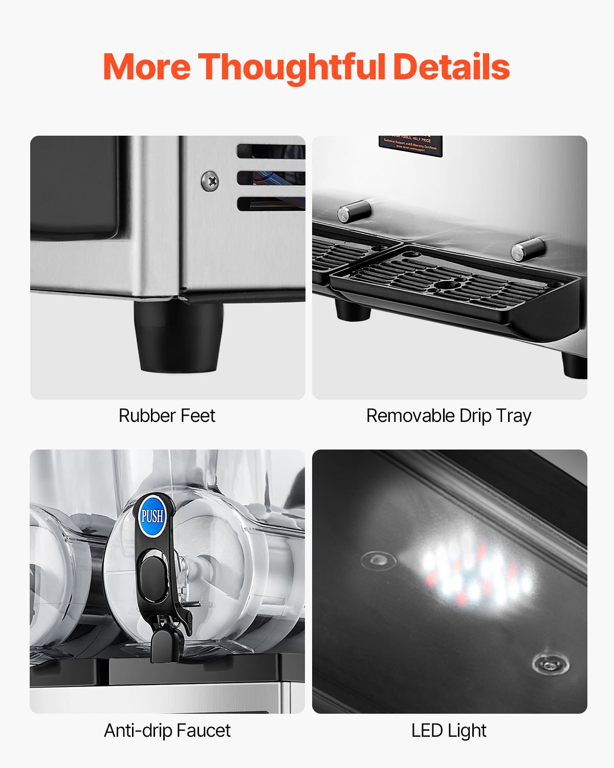 VEVOR Margarita Machine, 15Lx2 Tank Commercial Slushy Machine, Slushie Machine 1000W, Commercial Margarita Maker, Smoothie Frozen Drink Maker for Supermarkets Cafes Restaurants Bars Home Use