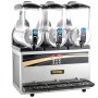 VEVOR slushy machine featuring three transparent containers and control panel.