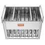 VEVOR Commercial Popsicle Moulds, 40PCS Cylindrical Ice Pop Moulds, Stainless Steel Ice Lolly Popsicle Moulds, Ice Cream Maker Mould Holder with 50PCS Popsicle Sticks & Bags (Single Mould Set - 40PCS)