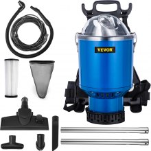 VEVOR Shop Vacuum Wet and Dry, 5 Gallon 6 Peak HP Wet/Dry Vac, Powerful  Suction with Blower Function with Attachments 2-in-1 Crevice Nozzle, Small