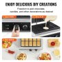 VEVOR 10PCS Commercial Waffle Maker Rectangle Waffle Baker Machine 1550W