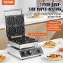 VEVOR 4PCS Commercial Waffle Maker Round Waffle Iron Machine 1750W Non-Stick