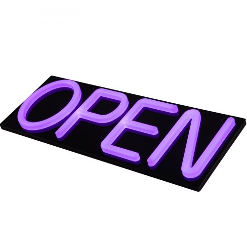 VEVOR LED Open Sign, 22" x 20" Neon Open Sign for Business, Multiple Flashing and Color Modes Neon Lights Signs with Remote Control and Power Adapter, for Restaurant, Shop, Hotel, Window, Wall