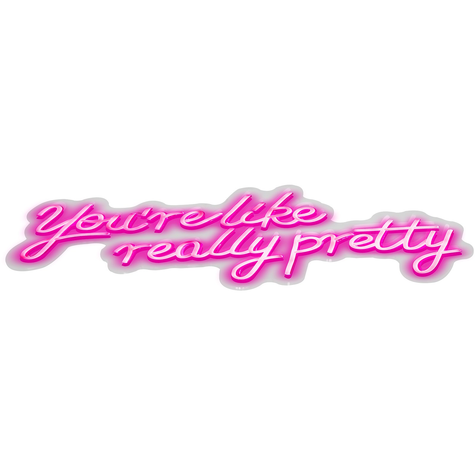 VEVOR You're Like Really Pretty Neon Sign, 23" x 21" Pink LED Neon Signs for Wall Decor, Large Lights Sign with Remote Control and Power Adapter, Used for Party, Wedding, Living Room, Office