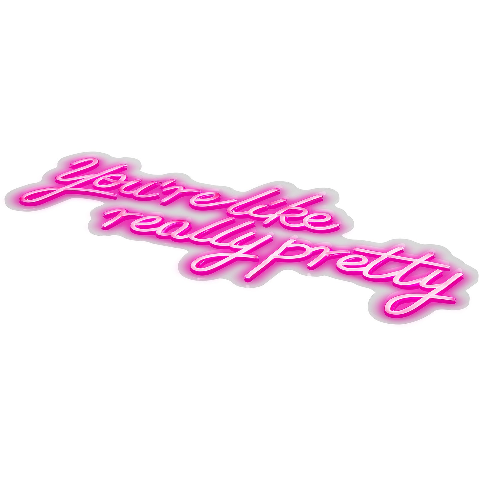VEVOR You're Like Really Pretty Neon Sign, 23" x 21" Pink LED Neon Signs for Wall Decor, Large Lights Sign with Remote Control and Power Adapter, Used for Party, Wedding, Living Room, Office
