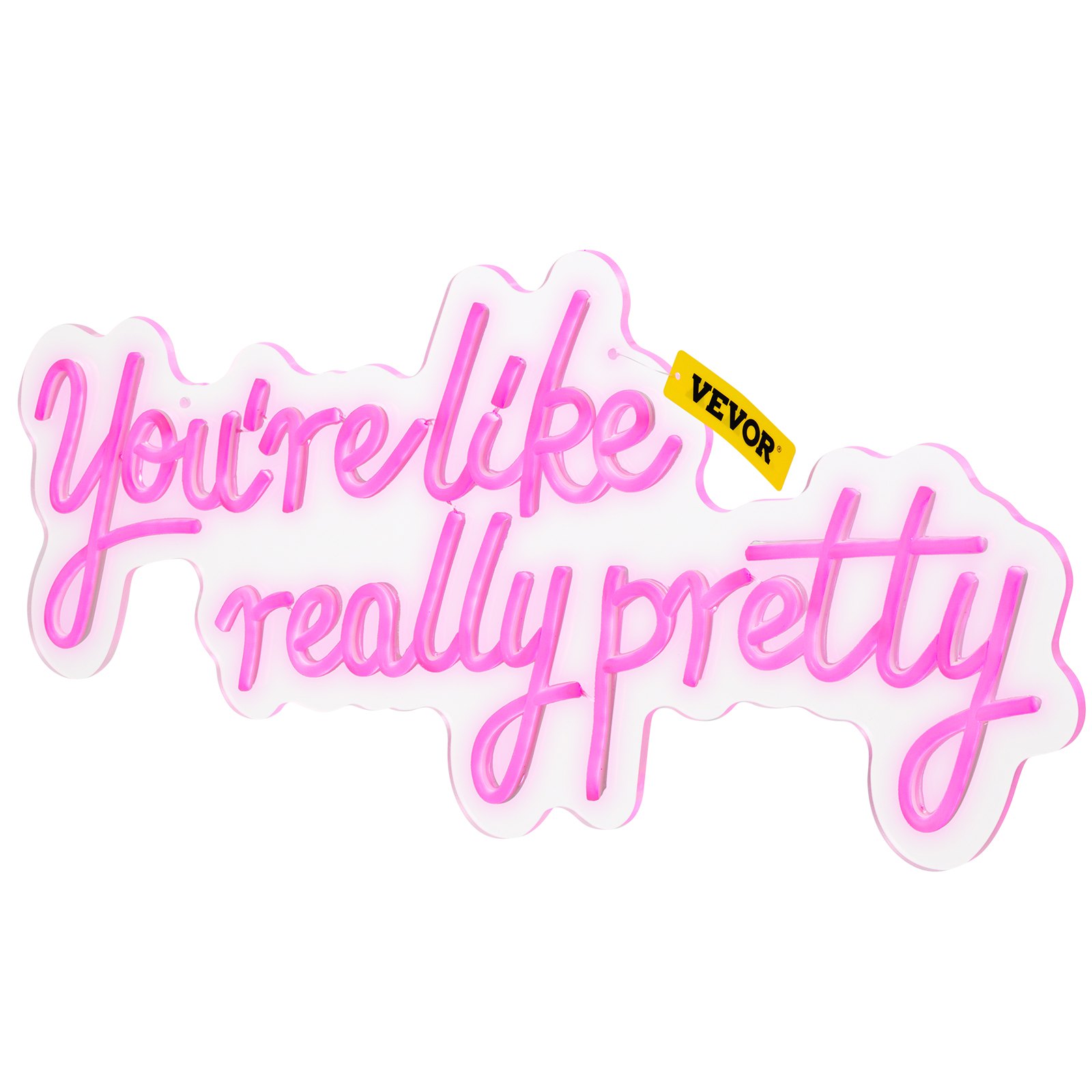 VEVOR You're Like Really Pretty Neon Sign, 27.5" x 12" Pink LED Neon Signs for Wall Decor, Large Lights Sign with Remote Control and Power Adapter, Used for Party, Wedding, Living Room, Office