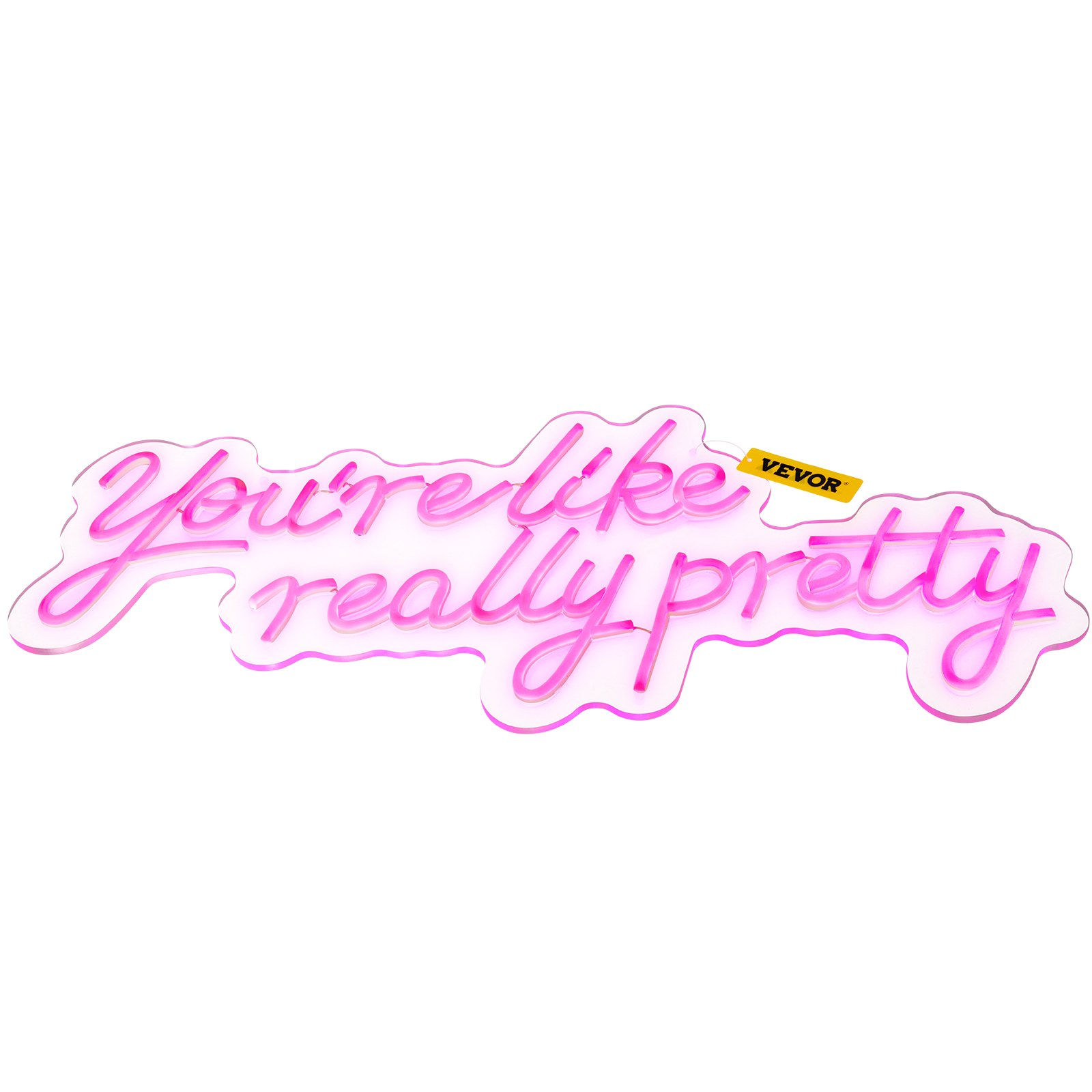 VEVOR You're Like Really Pretty Neon Sign, 27.5" x 12" Pink LED Neon Signs for Wall Decor, Large Lights Sign with Remote Control and Power Adapter, Used for Party, Wedding, Living Room, Office
