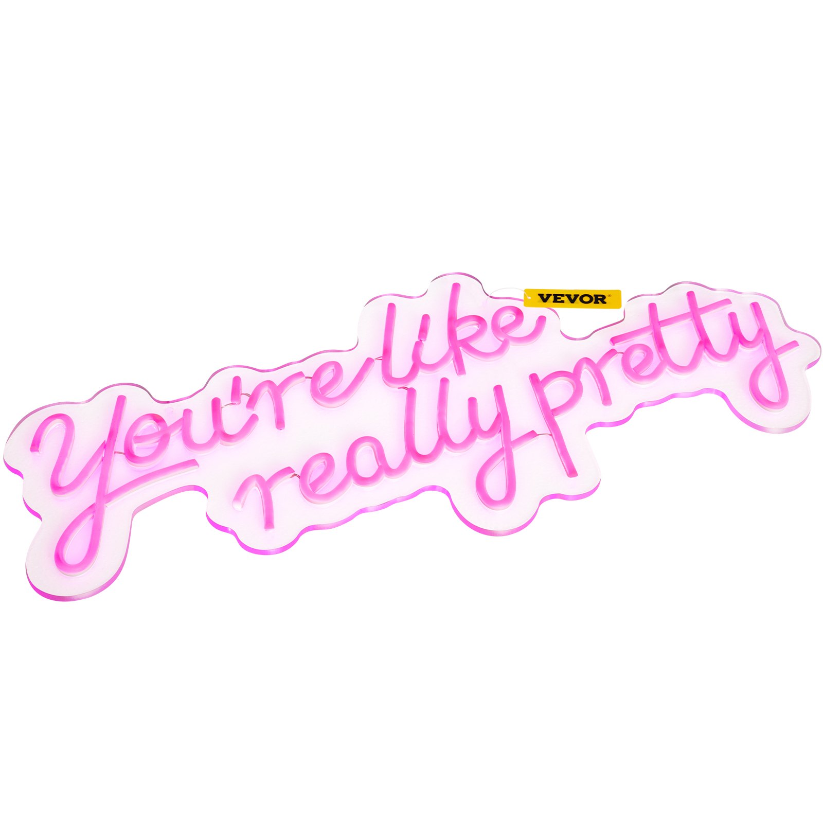 VEVOR You're Like Really Pretty Neon Sign, 27.5" x 12" Pink LED Neon Signs for Wall Decor, Large Lights Sign with Remote Control and Power Adapter, Used for Party, Wedding, Living Room, Office
